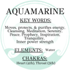 Aquamarine wire-wrapped with brown leather necklace