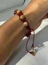 Smoky Quartz + Picture Jasper macrame bracelet