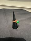 Green Jade copper ring