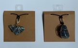 Ruby in Kyanite wire-wrapped with black leather necklace
