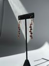 Red Garnet Copper Swirl earrings