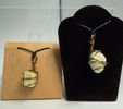 Infinite wire-wrapped with black leather necklace