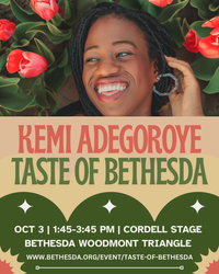 Kemi Adegoroye performs at Taste of Bethesda Festival