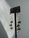 Hematite swirl earrings