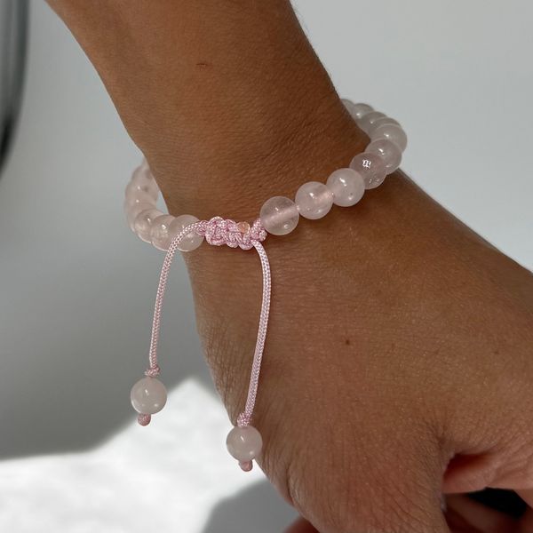 Rose Quartz beaded bracelet 