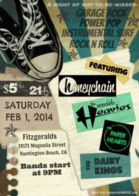 honeychain, The Paper Hearts, The Incredible Heavies and The Dairy Kings