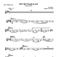 "Can't Help Falling In Love" by Elvis Presley for 3-Piece Horn Section