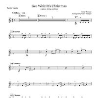 "Gee Whiz, It's Christmas" by Carla Thomas for 3-Piece String Section