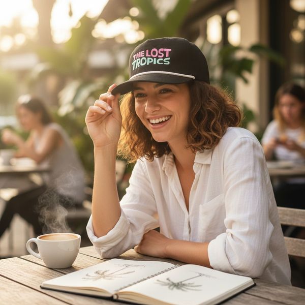 Lost Tropics New Logo Golf Hat - Black
