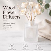 Modern wood flower/spiral room diffuser 
