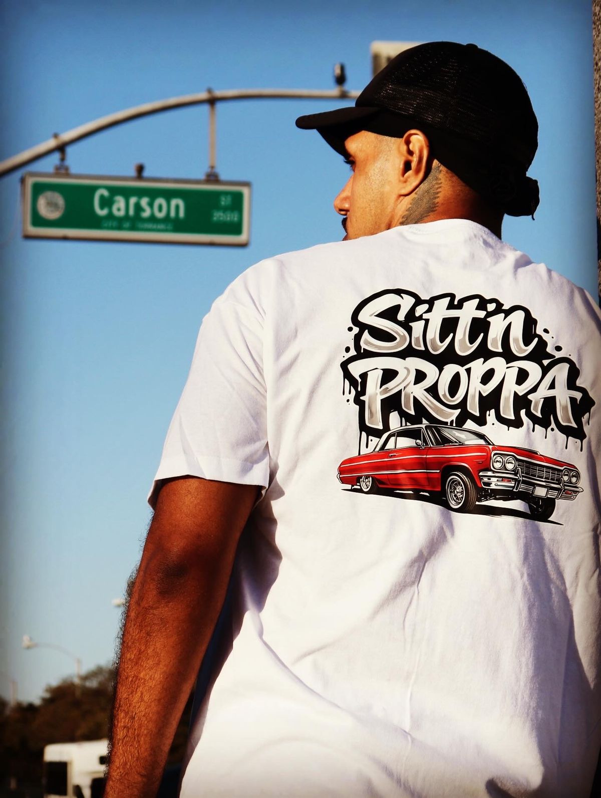 SITT'N PROPPA TEE - WHITE 