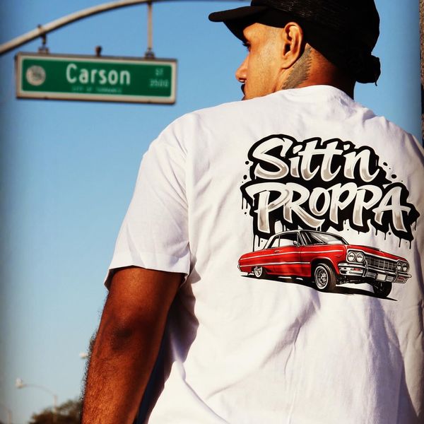 SITT'N PROPPA TEE - WHITE 