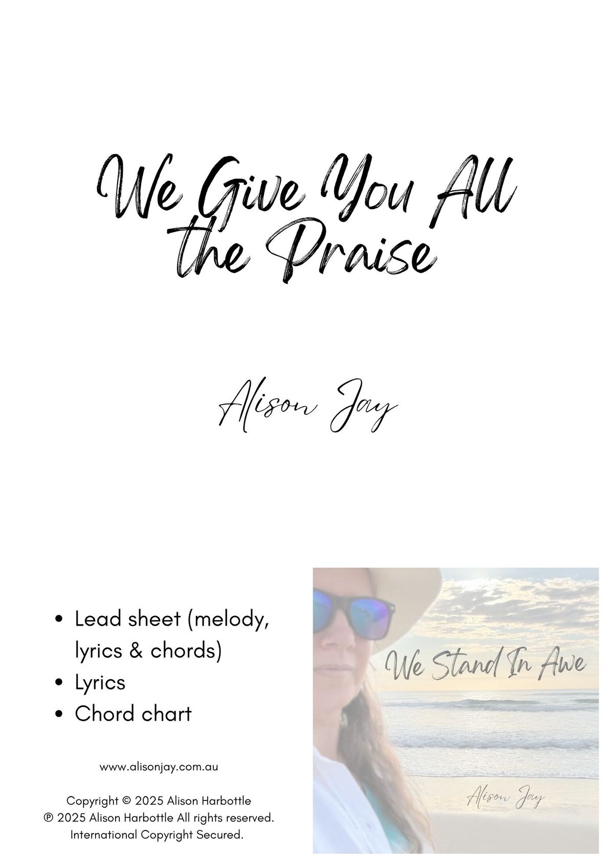 We Give You All the Praise - sheet music pack