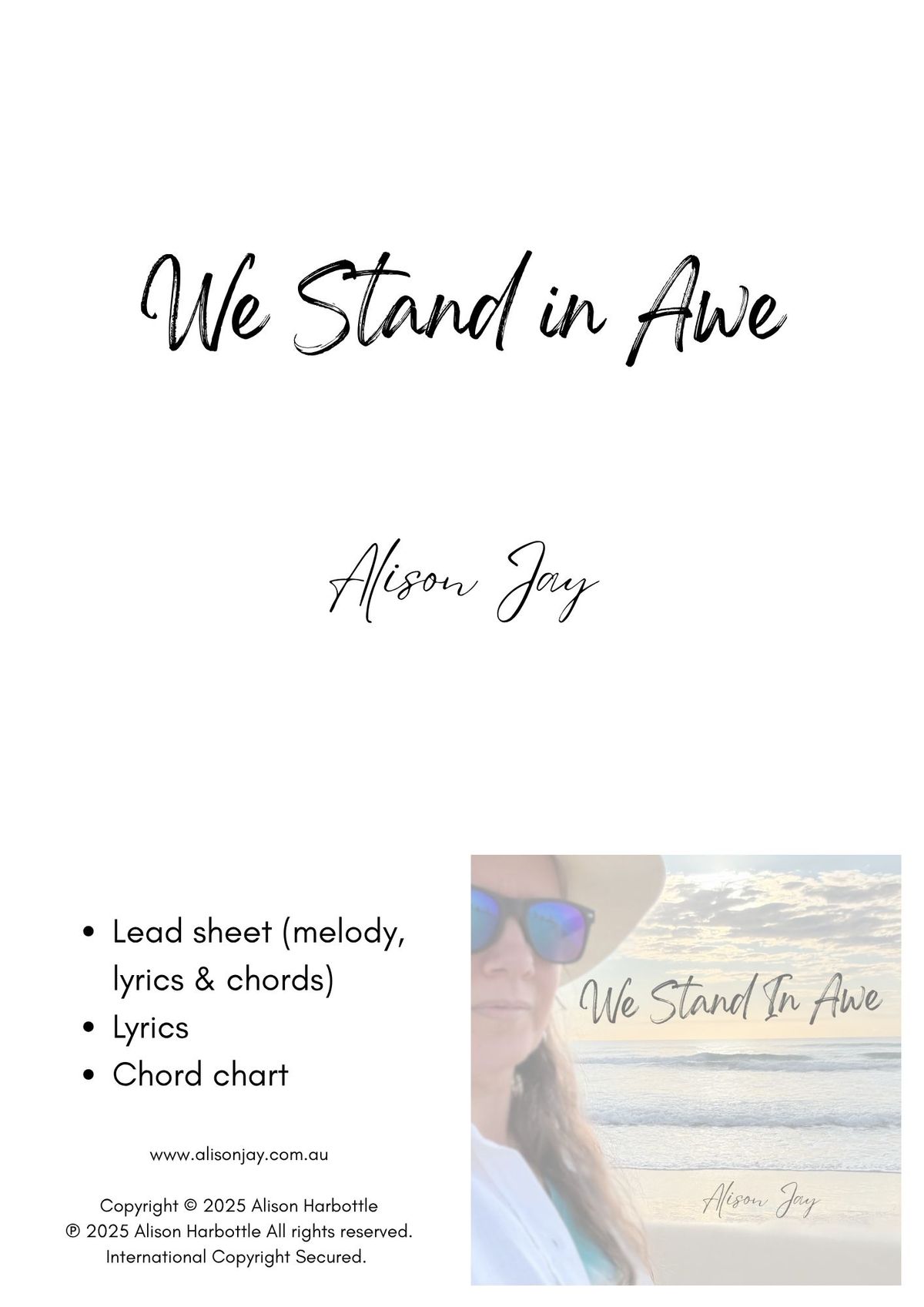 We Stand In Awe - sheet music pack