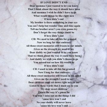 "If Love Didn't End"
