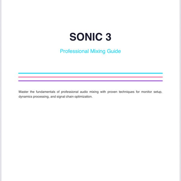 Sonic 3 (Free mixing Guide)