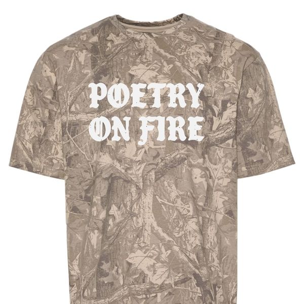Camo Poetry On Fire Tee