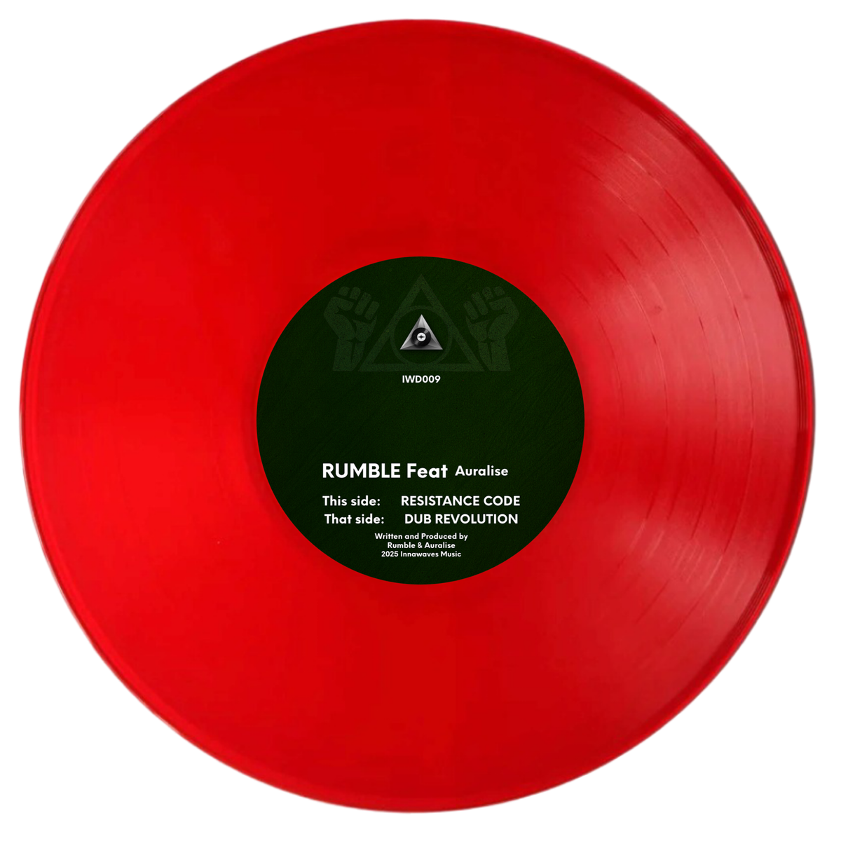 IWD 009 - 10" Lathe Cut [Translucent Red}