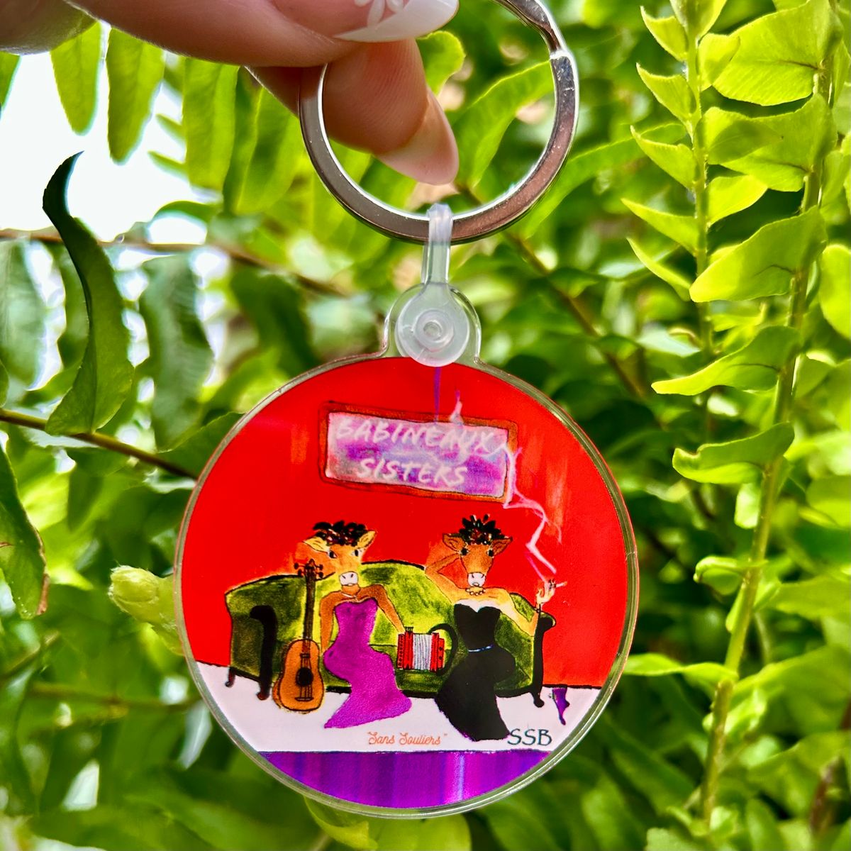 Sisters from Cow Island Keychain