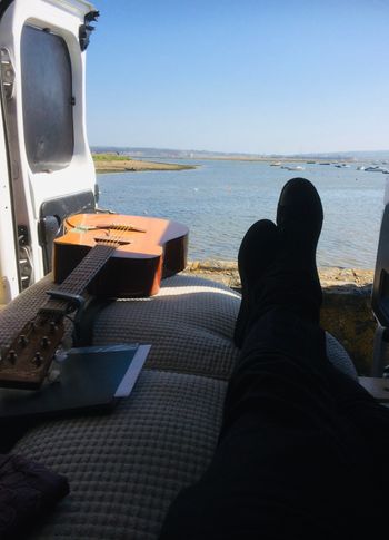 Relaxing calm moment acoustic guitar Van Keyhaven Hampshire
