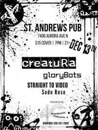 Northwest Concerts Presents: CreaTürA, Glorybots, STV, SodoRose.