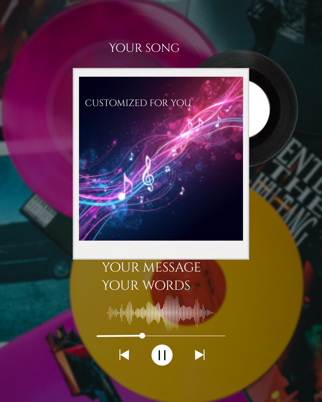 Custom tailored song