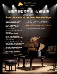 "Seriously Sweet Selections" at Midday Music with the Shigeru