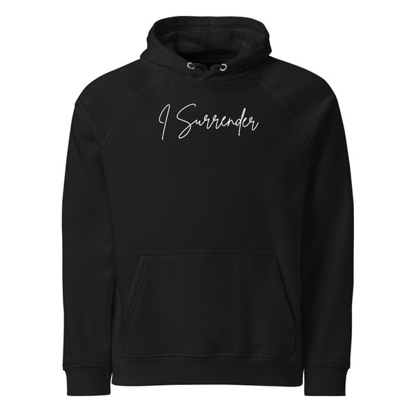 I Surrender Unisex Eco Raglan Hoodie
