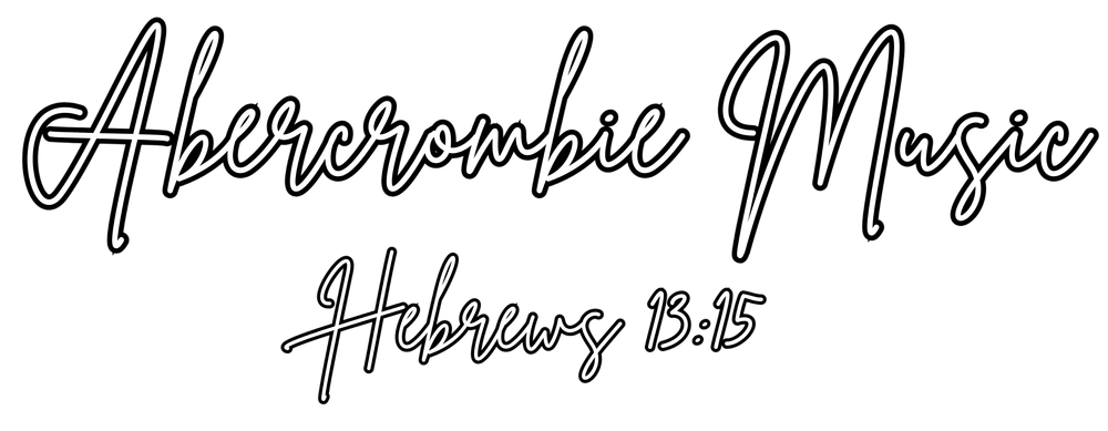 ​"Abercrombie Music Christian Artist Official Logo - Hebrews 13:15 Bible Verse - Contemporary Christian Songwriter Cain Abercrombie Chattanooga TN