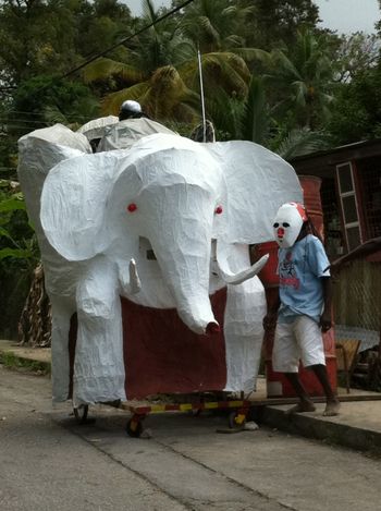 Mas' on the road up to Laventille, Joseph Samuels, artist
