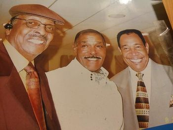 Herb Kent, famous Chicago DJ, Lowrell Simon and Gene Chandler
