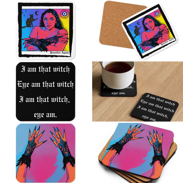 I Am That Witch, Eye Am + Cosmic Kitty - Coaster Collection