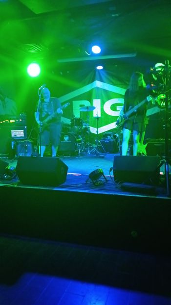 That time I opened for PIG at Lefty's in Des Moines. Kai Corey on bass here. Photo by Bethany Connor.
