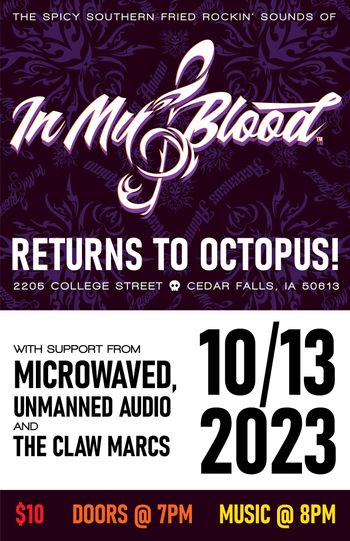 That time I was supposed to play the Octopus in Cedar Falls but my car broke down and I couldn't make it. I think I've been blacklisted in Cedar Falls. Doesn't matter, no one there ever understood what I was doing with my music. LOL!
