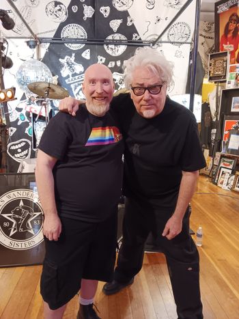 Mr. Martin Atkins and myself at the Museum of Post-Punk and Industrial in Chicago. I was here with Dave from Derision Cult but he's not pictured. Photo courtesy of my cunt of an ex-wife. LOL!
