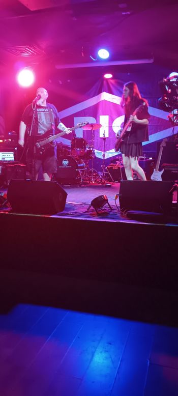 That time I opened for PIG at Lefty's in Des Moines. Kai Corey on bass here. Photo by Bethany Connor.

