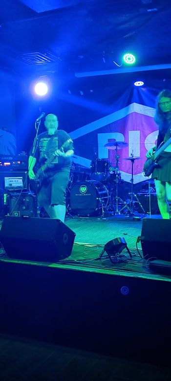 That time I opened for PIG at Lefty's in Des Moines. Kai Corey on bass here. Photo by Bethany Connor.

