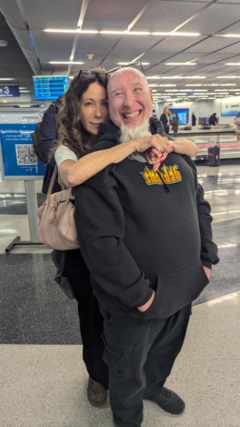 Yes, this is Christy Canyon. My dear friend and I picking her up from the airport in Chicago in 2025.
