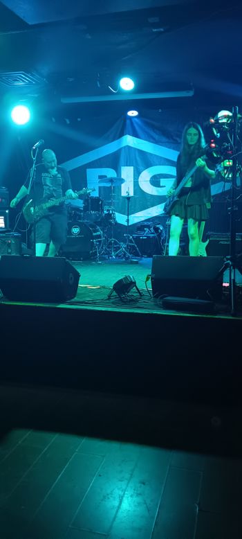 That time I opened for PIG at Lefty's in Des Moines. Kai Corey on bass here. Photo by Bethany Connor.
