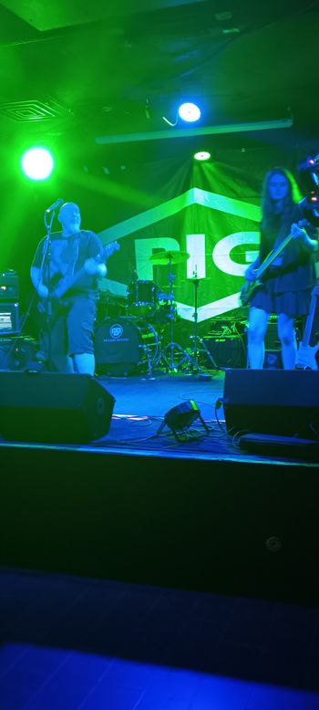 That time I opened for PIG at Lefty's in Des Moines. Kai Corey on bass here. Photo by Bethany Connor.
