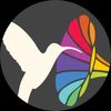 Hummingbird Rainbow Phonograph Enamel Pin 