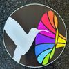 Hummingbird Rainbow Phonograph Sticker