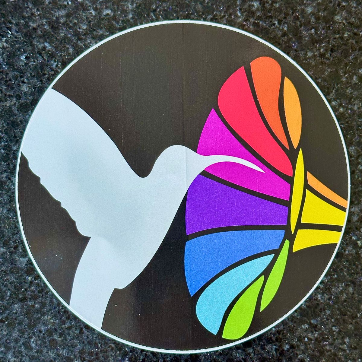 Hummingbird Rainbow Phonograph Sticker
