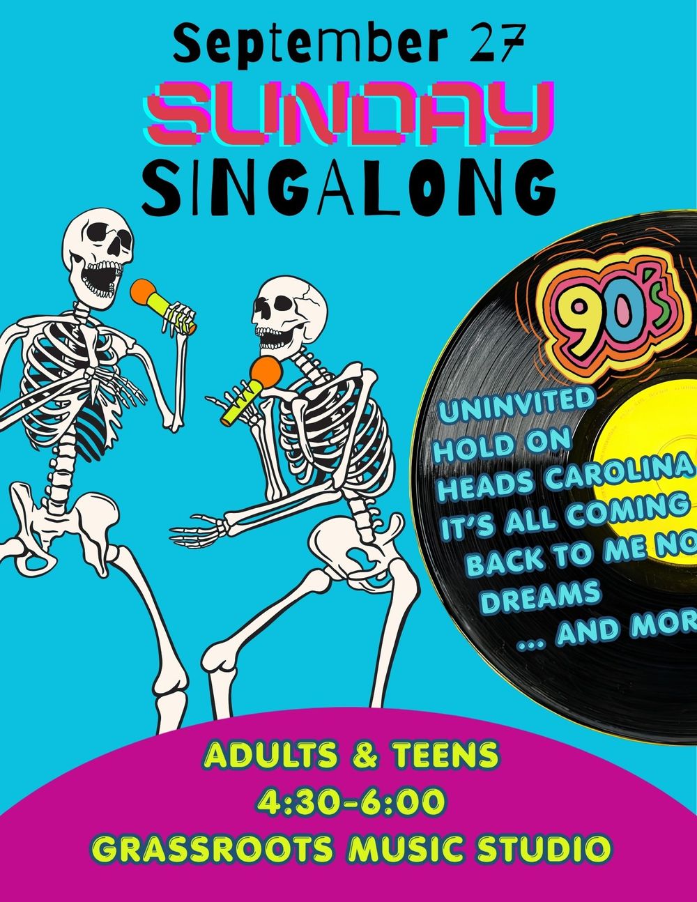 Sing, singalong. Chorus, choir, voice lessons, vocal coach, girls night, 