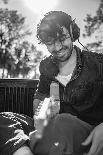 Shooting a video for "Still Alive" in the back of a truck; photo by Jim Ostrand
