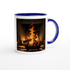 Rockin' around the Christmas fire - Ceramic Mug