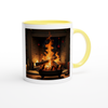 Rockin' around the Christmas fire - Ceramic Mug