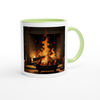 Rockin' around the Christmas fire - Ceramic Mug