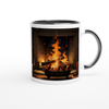 Rockin' around the Christmas fire - Ceramic Mug