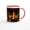 Rockin' around the Christmas fire - Ceramic Mug